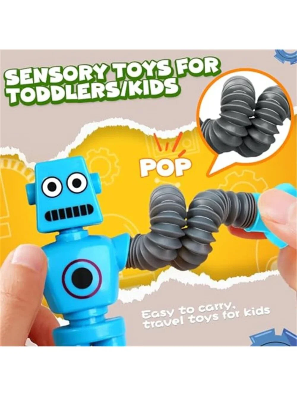 Robot Sensory Travel Roadtrip Toys 4Pcs